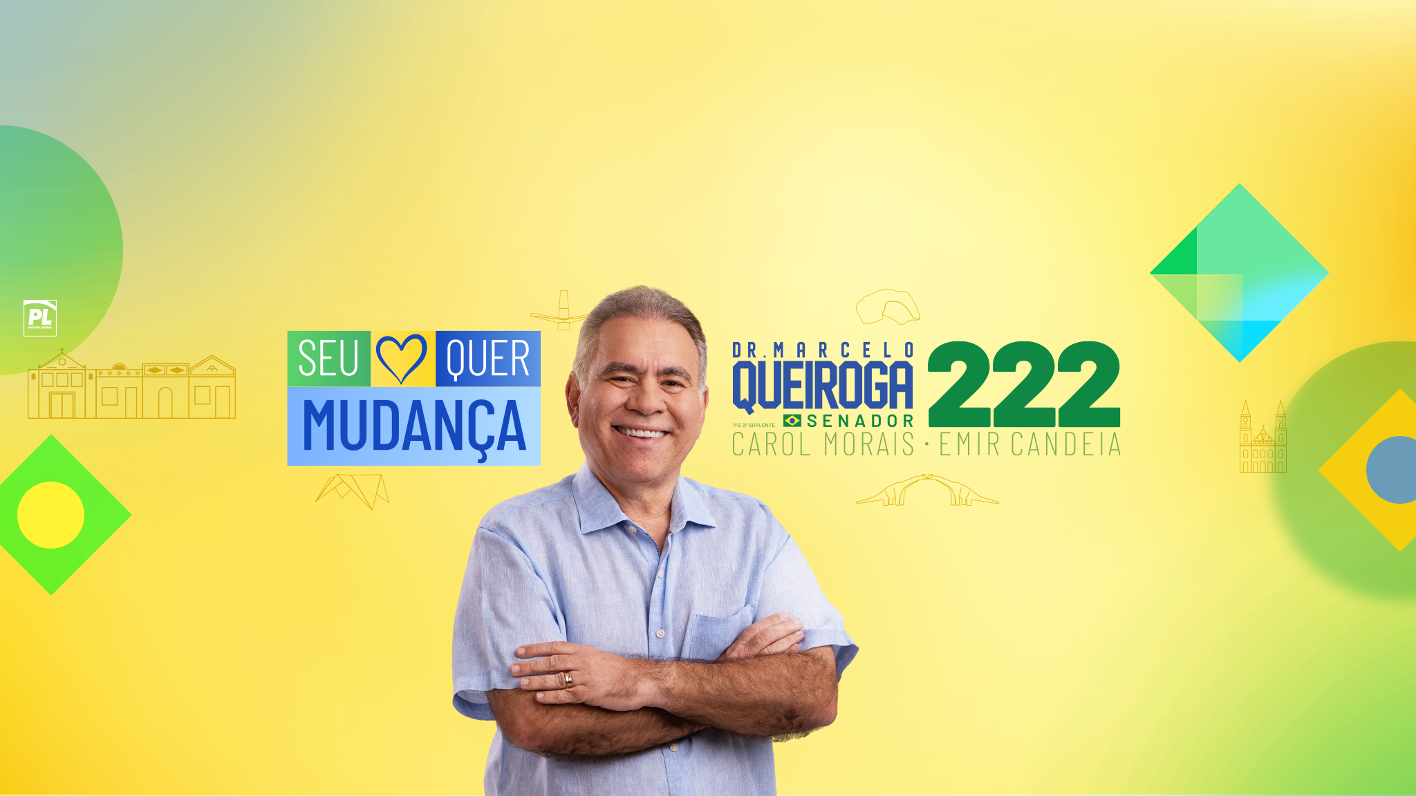 Marcelo Queiroga em evento com apoiadores